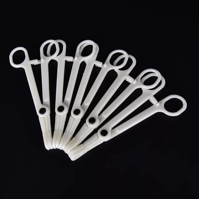 1pcs Piercing Supplies Tool Clamp Disposable Plastic Slotted Round Forcep A_Z0
