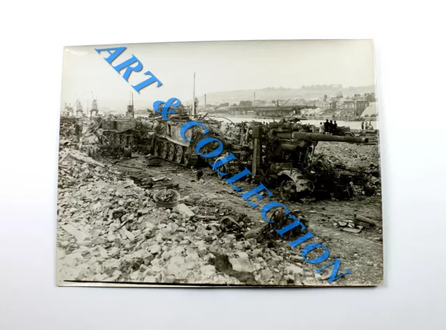 ANCIENNE PHOTO ORIGINAL - ROUEN EN RUINE DETRUIT SS LES TIRS NAZIS 2nd GUERRE (1