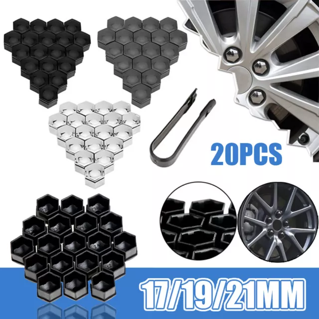 20Pcs 17mm 19mm 21mm Car Wheel Lug Nut Cover Bolt Protector Hub Screw Cap Parts