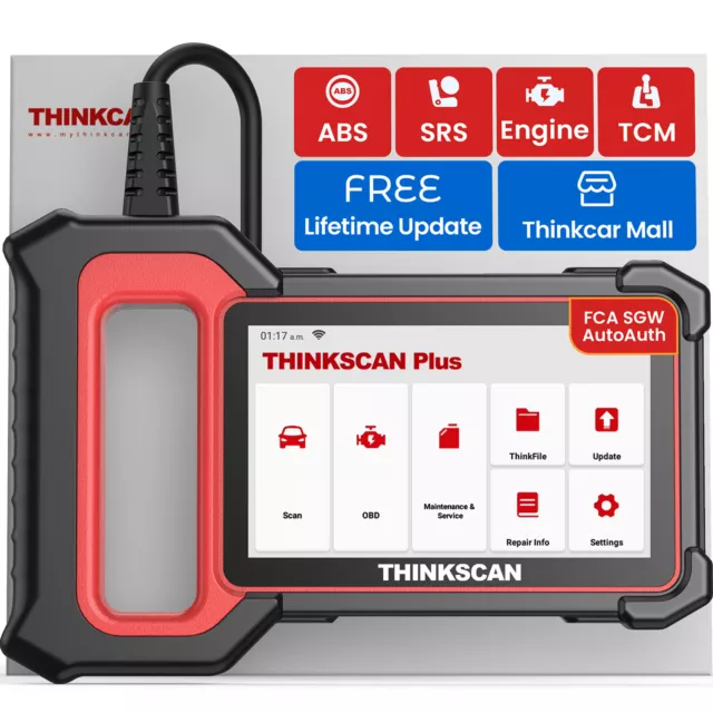 ThinkScan Plus S5 OBD2 Scanner SRS ABS BCM OBDII Code Reader Car Diagnostic Tool
