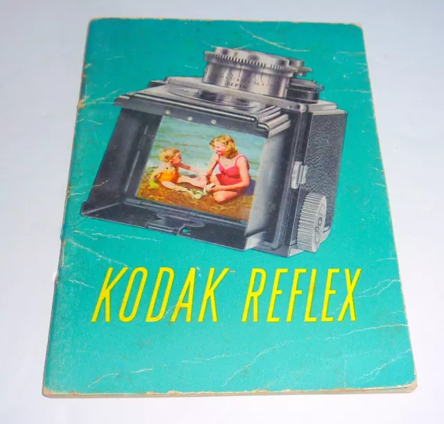 Kodak Reflex 2 1/4 Original 1946 Genuine Genuine Manual  See Photos