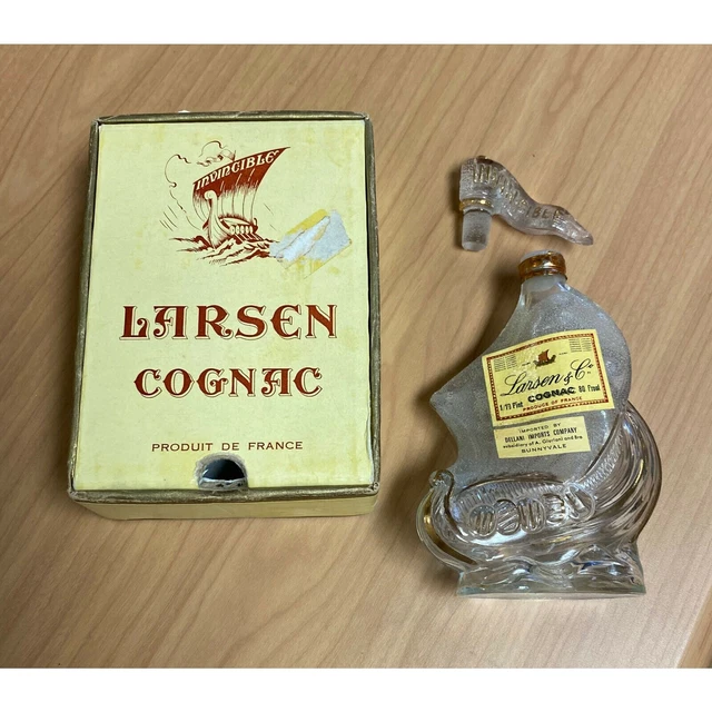 ORIGINAL LARSEN INVINCIBLE Cognac Ship Bottle Decanter w