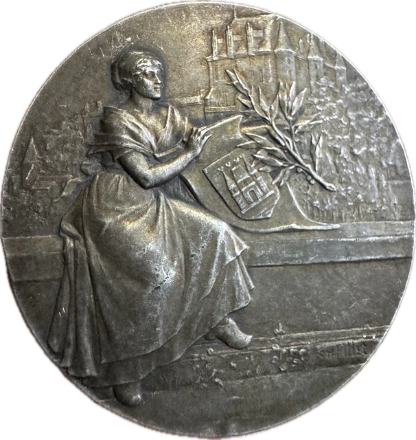 MÉDAILLE JETON EN argent silver ville de Nantes Chambre tribunal