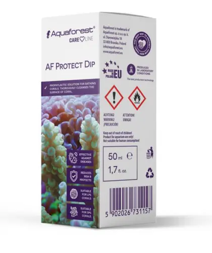 Aquaforest AF Protect Dip 50 ml; solución de baño para limpieza de corales