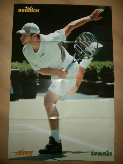 AMELIE MAURESMO + ANDY RODDICK - DOUBLE GIANT POSTER 82 cm x 54 cm - COLLECTOR