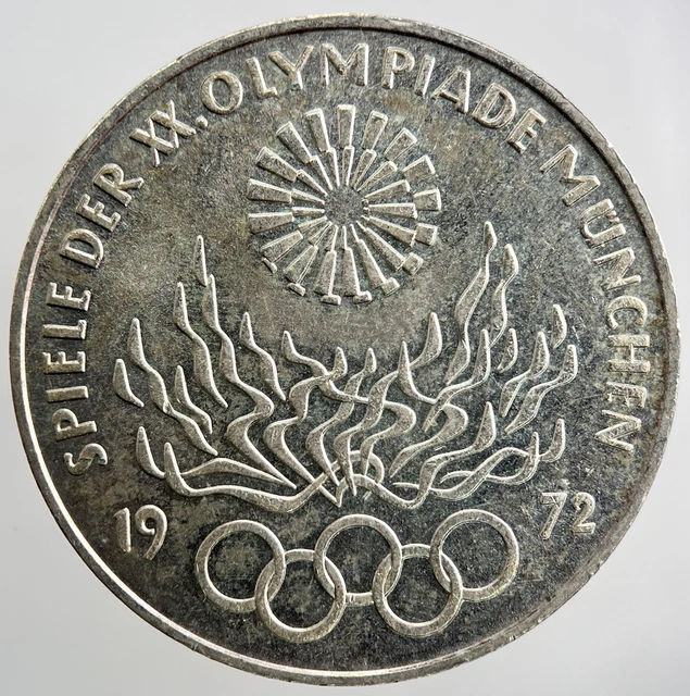 1972-D 10 MARK Olympische Spiele München Silber Deutsche Münze