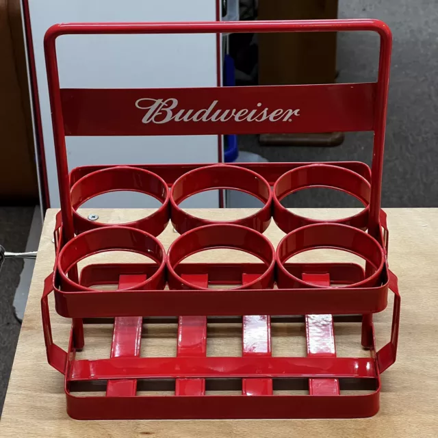 Budweiser Bottle Or Glass Carrier (Red) Man Cave