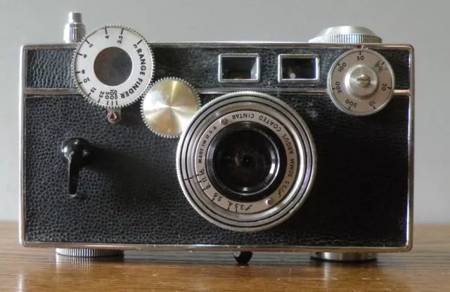 1949 Vintage Argus Coated Cintar Model C3 used camera rangefinder leather case