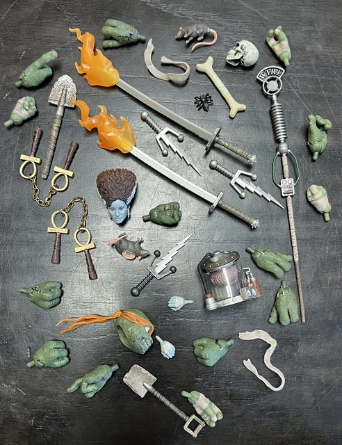 NECA TMNT Universal Monsters Teenage Mutant Ninja Turtles Pieces & Parts Lot