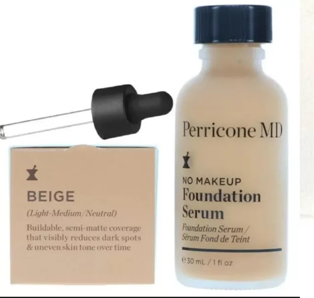 Perricone Md No Makeup Foundation Serum Spf20 Beige ( Light/Medium/Neutral) 30Ml