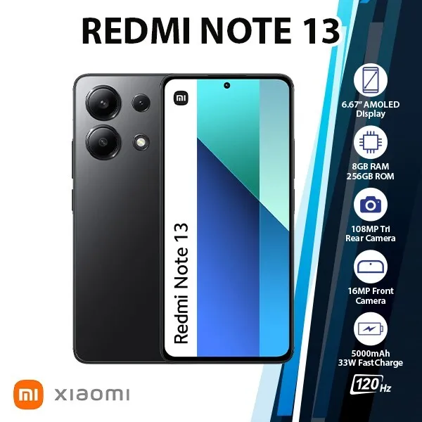 Xiaomi Redmi Note 13 5G Smartphone Android 13 Dimensity 6080 Octa Core  Touch ID