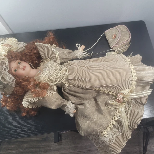 duck house porcelain Heirloon doll 18 inc  good condition no box