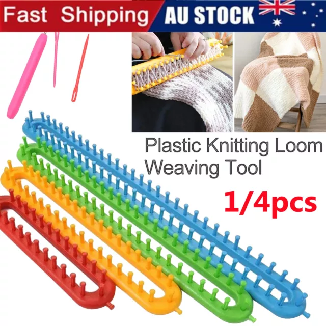 1/4pcs Scarf Knitting Loom Kit Set Sewing Needle Scarves Craft Tool DIY 4 Sizes