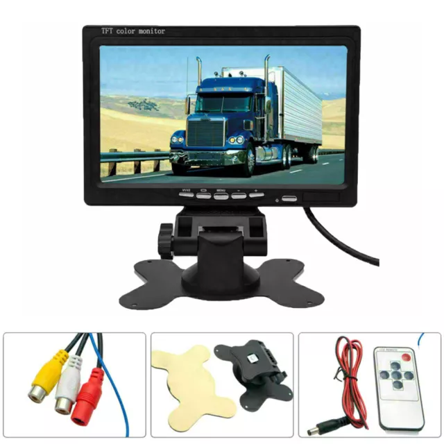 7inch TFT LCD Color Car Monitor Screen for Rear View Reverse Backup Truck Camera 2