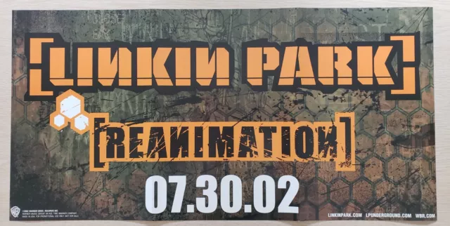 Linkin Park Reanimation Release Date 07.30.02 Rare Original 24x12 Promo Poster