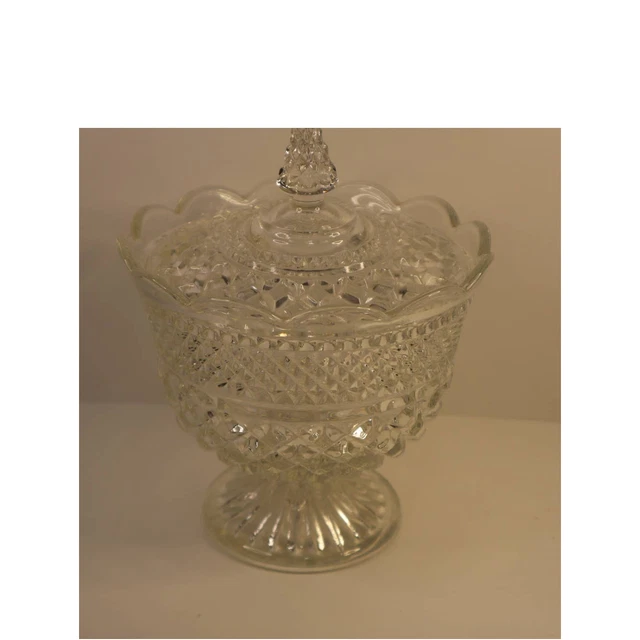 American Brilliant Cut Glass Serving Dish Large with Lid