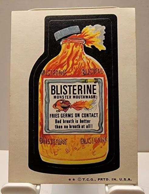 1974 Topps Wacky Packages Blusterine Mouthwash