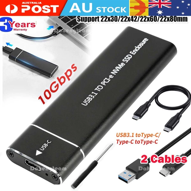 10Gbps USB 3.1 To M.2 NVMe SSD External Enclosure Storage Case Box USB-C Drive