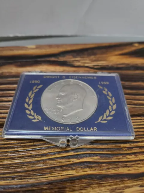 1972 Dwight D Eisenhower Memorial Dollar with Case