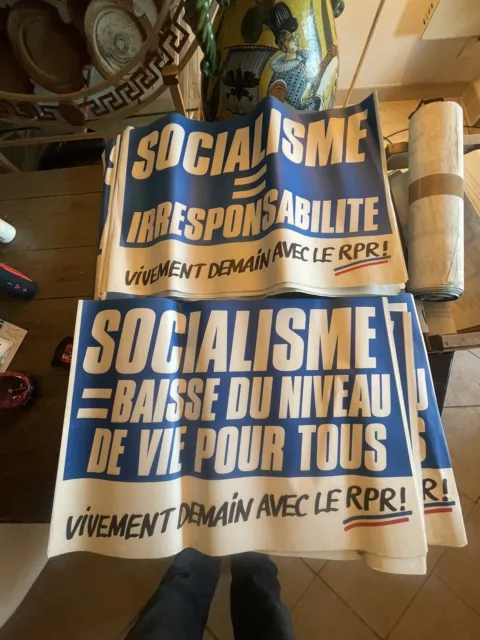 Affiche RPR Politique..Jacques Chirac …..socialisme..