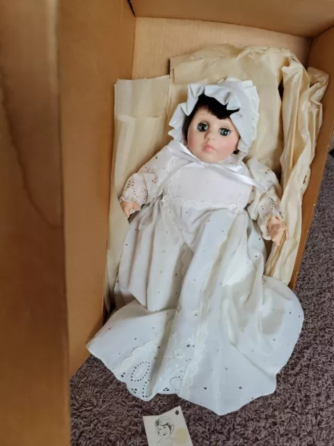 Marjorie Spangler Porcelain Baby Doll Lisa 1979 with Box Tag Baby Girl