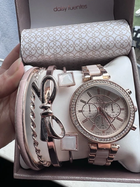 Bracelet Gift Set Daisy Fuentes Watch Rose Gold DAISY FUENTES