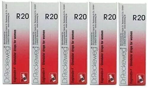 Pack of 5 Dr. Reckeweg R20 Glandular Drops for Women 22 Ml Each