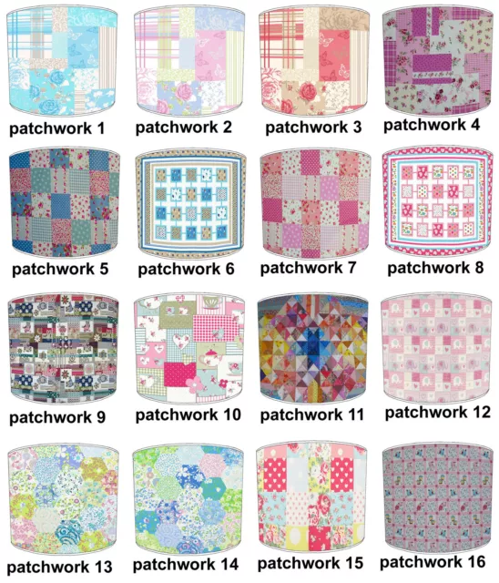 Patchwork Design Lampshades Ideal To Match Duvets Bedding Curtains Cushions