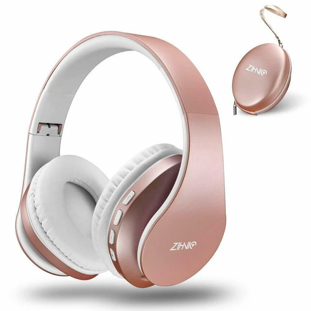 Bluetooth Over-Ear Headphones, Zihnic Foldable Wireless and Wired Stereo Headset