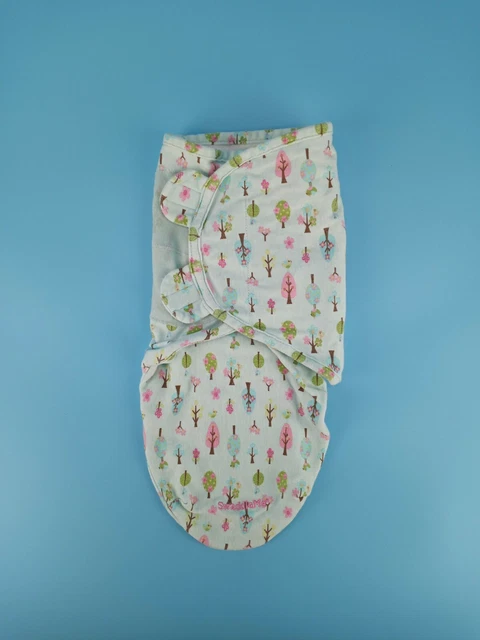 Summer Infant SwaddleMe Baby Girl Size Small 0-3m 7-14 Lbs Trees Mint Green L2