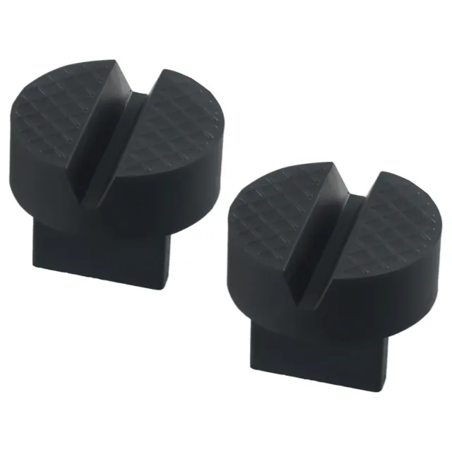 2X Caoutchouc Essieu Cric Bloc Levage Support Coussinets Adaptateur Cadre Rail