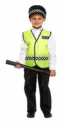 Child Policeman Costume 4-6 Years - Boy Girl Kids Nativity Play Book Week Outfit