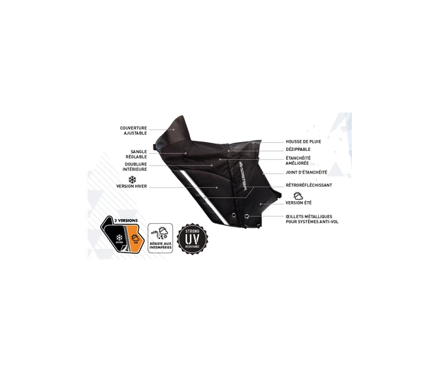 YAMAHA 125 / 300 XMax Xmax 18/22 Tablier Protection Bagster Winzip