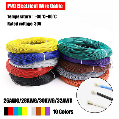 26/28/30/32AWG Flexible Stranded Wire Cable PVC Insulated Electronic Wire Cable