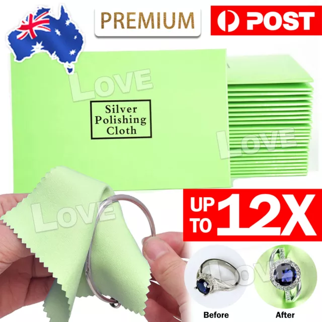 Silver Polishing Cloth Jewellery Cleaning Clean Polish Anti tarnish Cleaner OZ