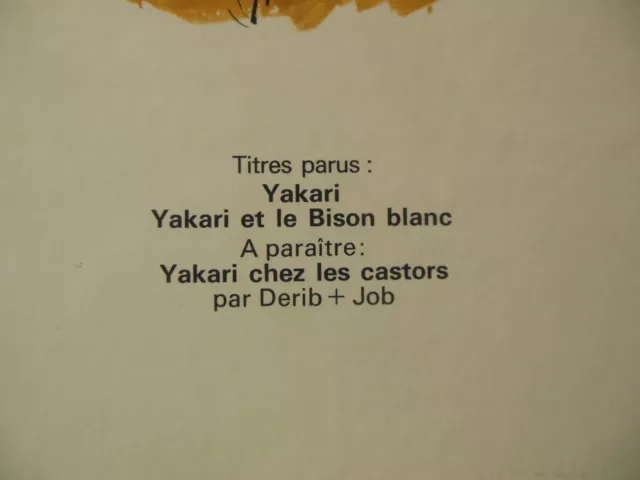 Album Yakari N° 02. Yakari Et Le Bison Blanc. Annee 1977. Bon Etat. 3