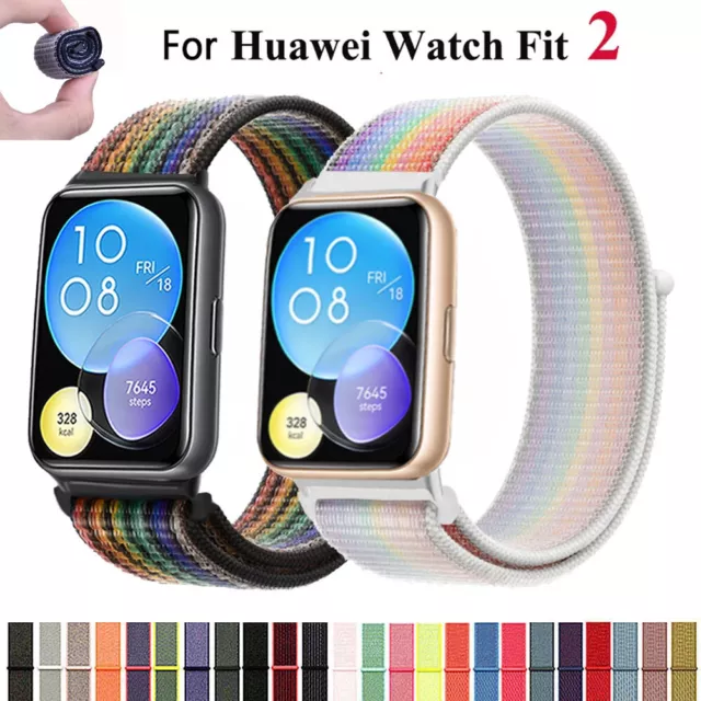 Sport Nylon Solo Loop Armband für Huawei Watch Fit 2 Smartwatch Strap Ersatzband