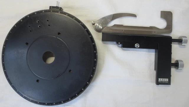 Zeiss Standard Microscope Rotation Stage W/Slide Mount See Details