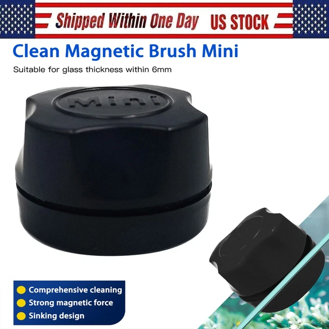 Fish Tank Brush Magnetic Brush Clean Glass Rub Algae Scraper Aquarium Cleaner US