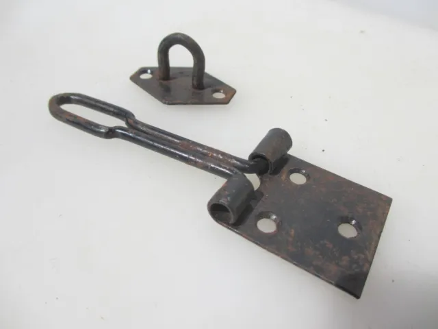 Vintage Iron Box Hardware Catch Hook Latch Lock Chest Old 4.75"W - £8each