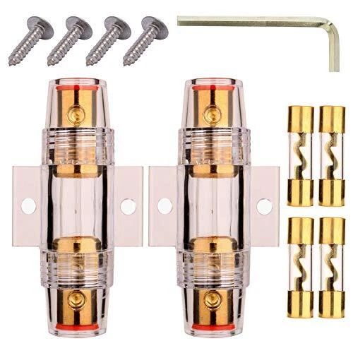 Gebildet 2 pièces AGU in-Line Porte-fusible Etanche 4/8 Gauge AWG pour Voiture A