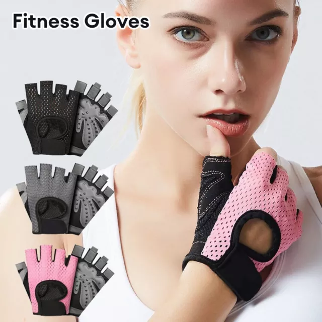 Women Fitness Gym Training Gloves Half Finger Gel Weight Lifting Workout Gloves