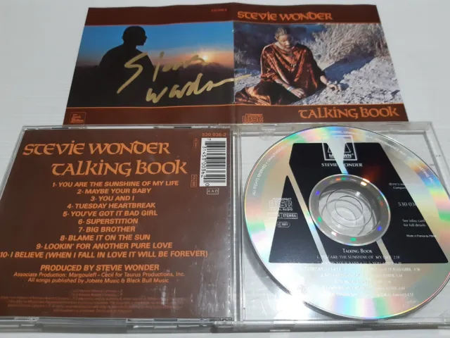 stevie Wonder autograph cd TALKING BOOK signed live ticket concert collectors