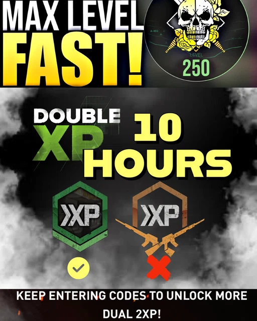 🔥Call of Duty Modern Warfare II 2 5 Hours Double XP Token Codes