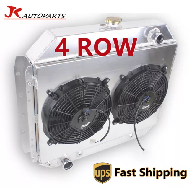 4 Row Radiator Shroud Fan For Ford F150 F250 F350 F100 V8  73 74 75 76 79 78 77