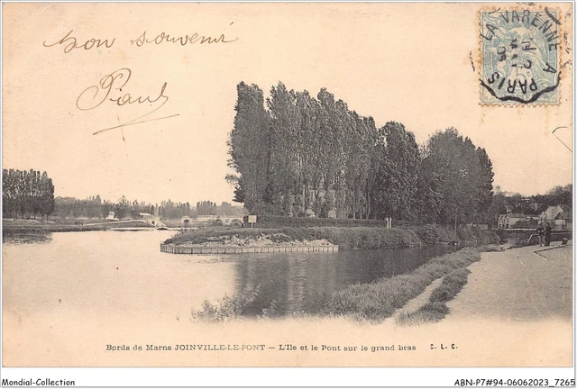 ABNP7-94-0561 - bords de marne JOINVILLE-LE-PONT - l'ile et le pont sur le