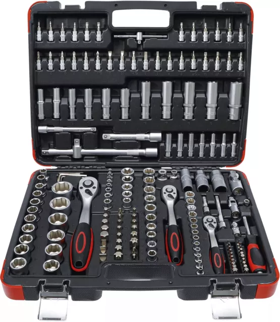 Coffret complet 172 outils douille clé cliquet embout 6.3 - 10 - 12.5 mm 1/4" 3/