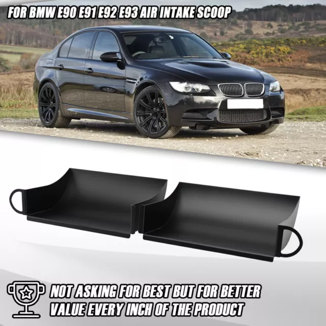 2x Luftschlitze AIR INTAKE SCOOP Schwarz Für BMW E90 E91 E92 E93 E84 Schwarz Neu