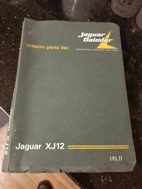 Jaguar XJ12 Series 1 Factory Parts List Catalogue VGC FREE POST V12 5.3