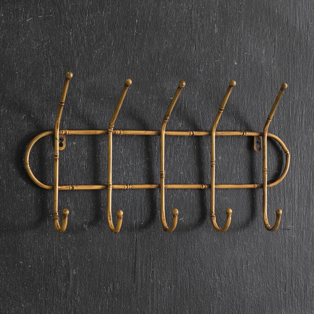 Metal Bamboo Style Entryway Rack
